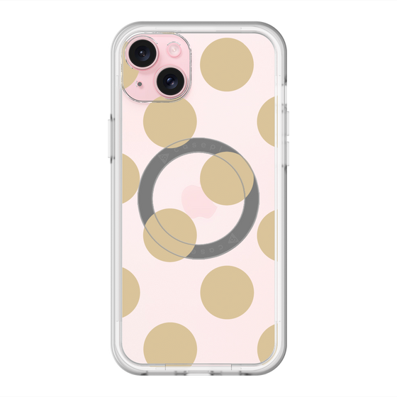 スリムプロテクションプレミアムケース with MagSafe［ シンプルドット - Beige ］
