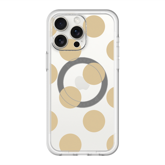 スリムプロテクションプレミアムケース with MagSafe［ シンプルドット - Beige ］