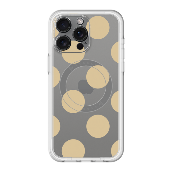 スリムプロテクションプレミアムケース with MagSafe［ シンプルドット - Beige ］