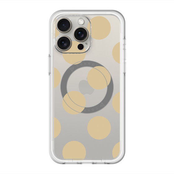 スリムプロテクションプレミアムケース with MagSafe［ シンプルドット - Beige ］