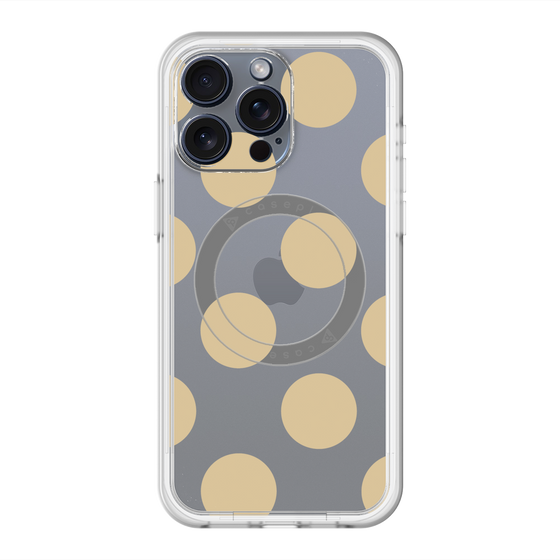 スリムプロテクションプレミアムケース with MagSafe［ シンプルドット - Beige ］