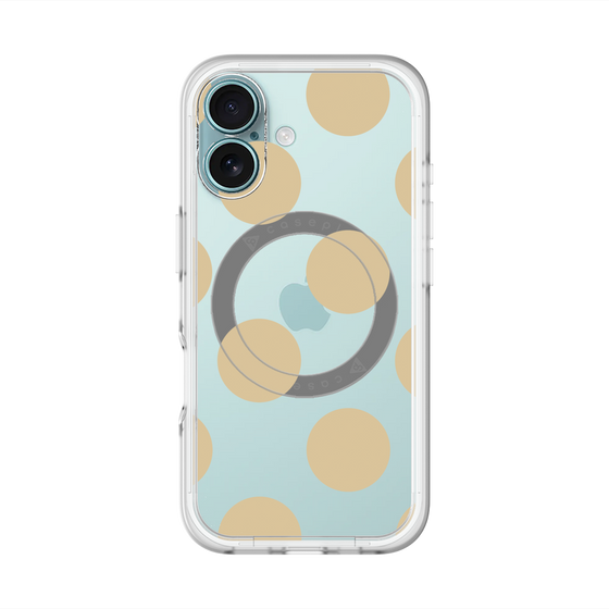 スリムプロテクションプレミアムケース with MagSafe［ シンプルドット - Beige ］