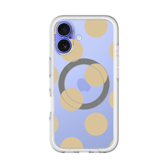 スリムプロテクションプレミアムケース with MagSafe［ シンプルドット - Beige ］