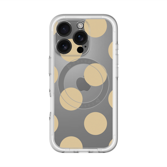 スリムプロテクションプレミアムケース with MagSafe［ シンプルドット - Beige ］