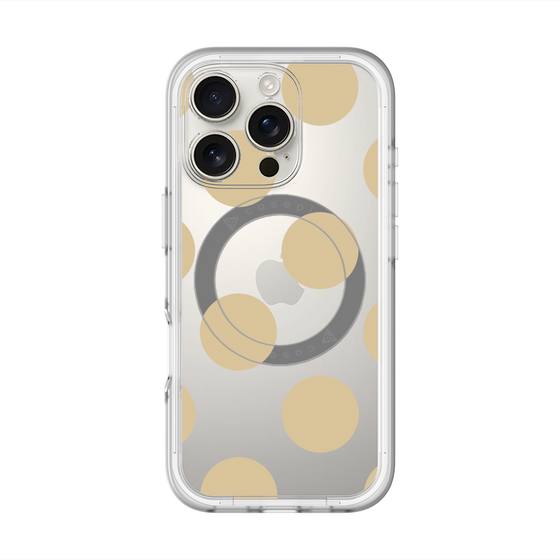 スリムプロテクションプレミアムケース with MagSafe［ シンプルドット - Beige ］