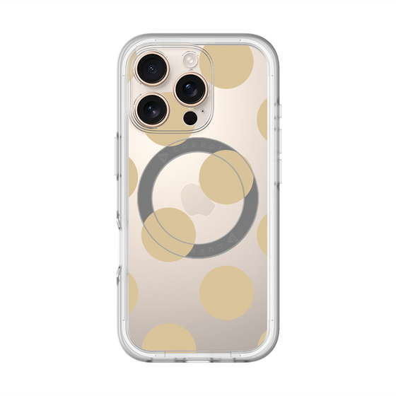 スリムプロテクションプレミアムケース with MagSafe［ シンプルドット - Beige ］