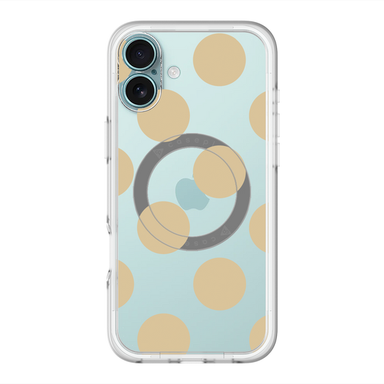 スリムプロテクションプレミアムケース with MagSafe［ シンプルドット - Beige ］