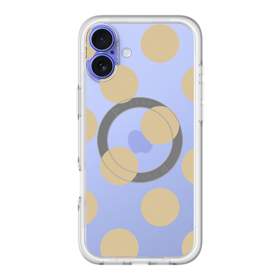スリムプロテクションプレミアムケース with MagSafe［ シンプルドット - Beige ］