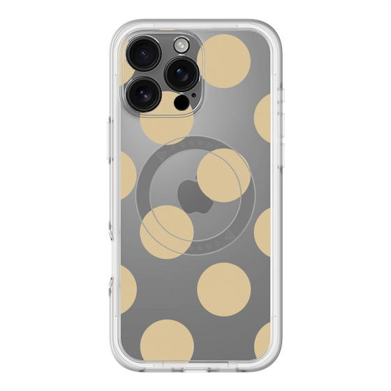 スリムプロテクションプレミアムケース with MagSafe［ シンプルドット - Beige ］