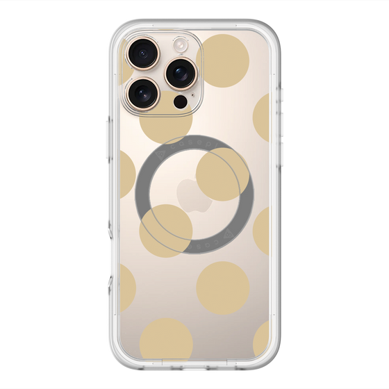 スリムプロテクションプレミアムケース with MagSafe［ シンプルドット - Beige ］