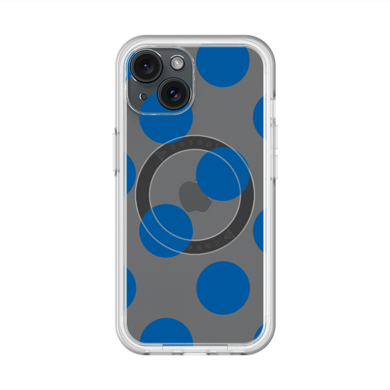 スリムプロテクションプレミアムケース with MagSafe［ シンプルドット - Blue ］