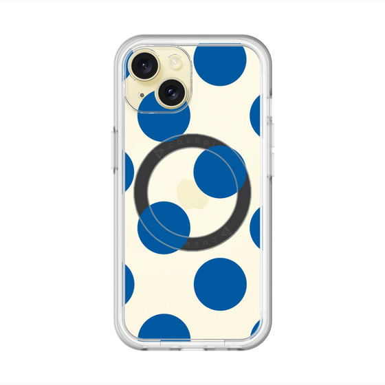 スリムプロテクションプレミアムケース with MagSafe［ シンプルドット - Blue ］