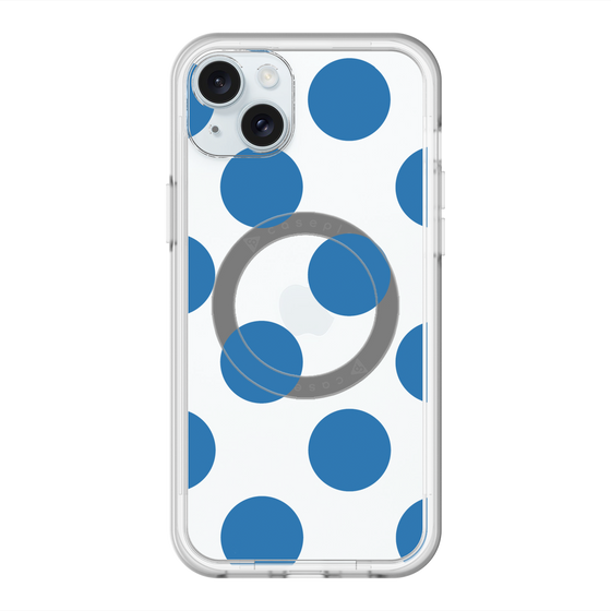 スリムプロテクションプレミアムケース with MagSafe［ シンプルドット - Blue ］