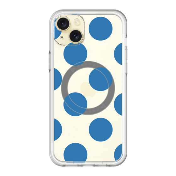 スリムプロテクションプレミアムケース with MagSafe［ シンプルドット - Blue ］