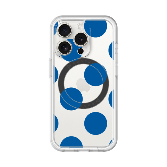 スリムプロテクションプレミアムケース with MagSafe［ シンプルドット - Blue ］