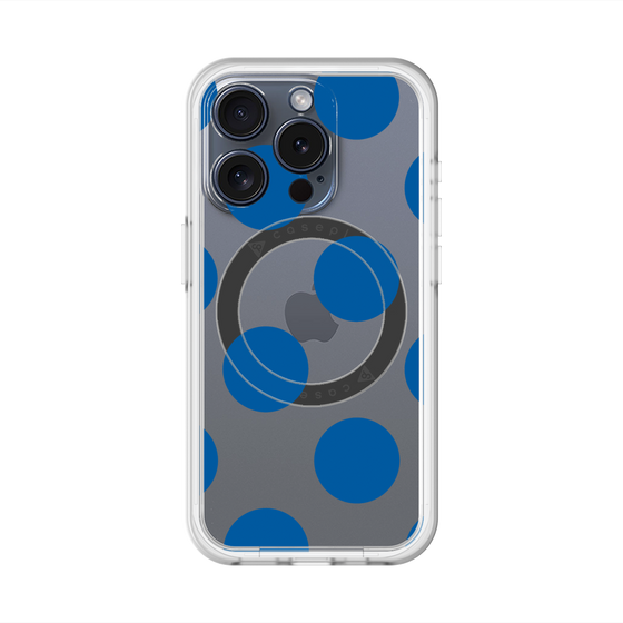 スリムプロテクションプレミアムケース with MagSafe［ シンプルドット - Blue ］