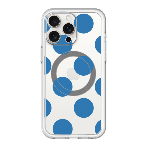 スリムプロテクションプレミアムケース with MagSafe［ シンプルドット - Blue ］