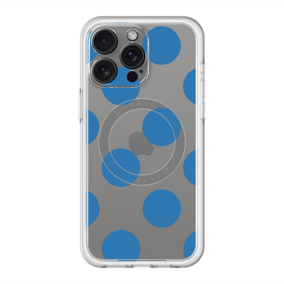 スリムプロテクションプレミアムケース with MagSafe［ シンプルドット - Blue ］