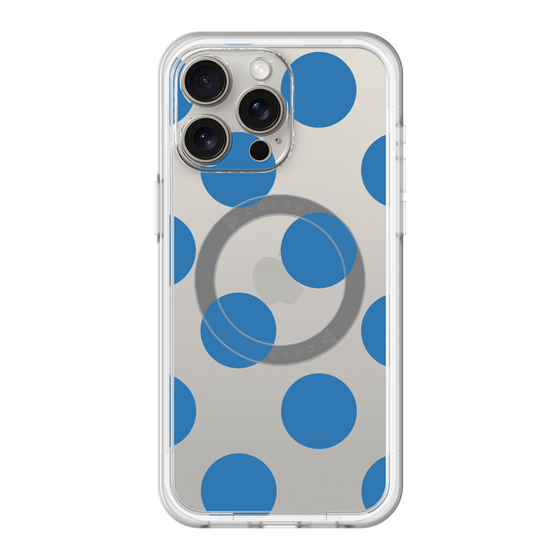 スリムプロテクションプレミアムケース with MagSafe［ シンプルドット - Blue ］