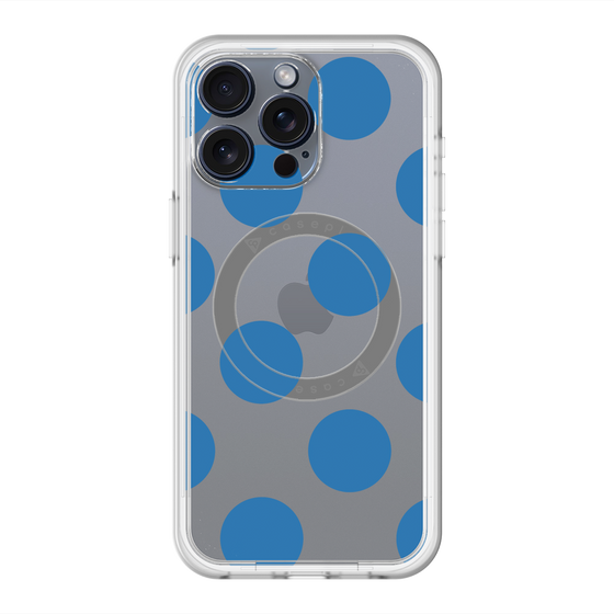 スリムプロテクションプレミアムケース with MagSafe［ シンプルドット - Blue ］