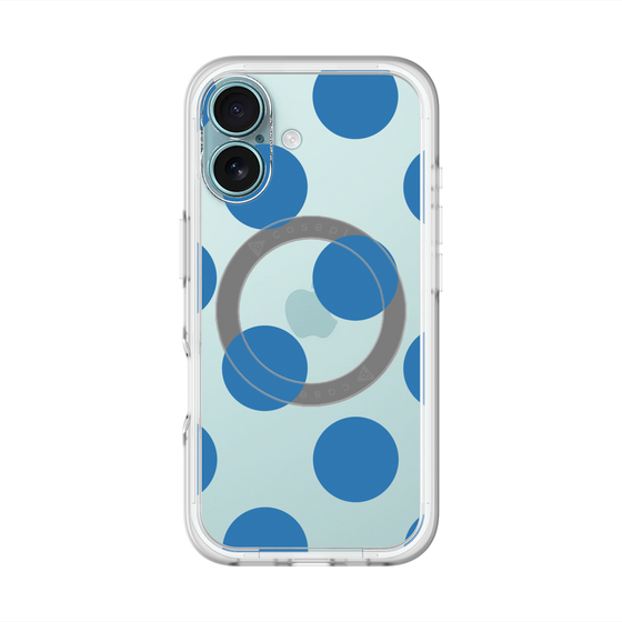 スリムプロテクションプレミアムケース with MagSafe［ シンプルドット - Blue ］