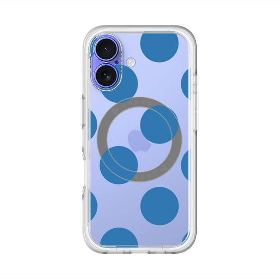 スリムプロテクションプレミアムケース with MagSafe［ シンプルドット - Blue ］
