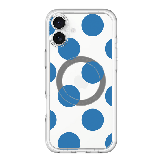 スリムプロテクションプレミアムケース with MagSafe［ シンプルドット - Blue ］