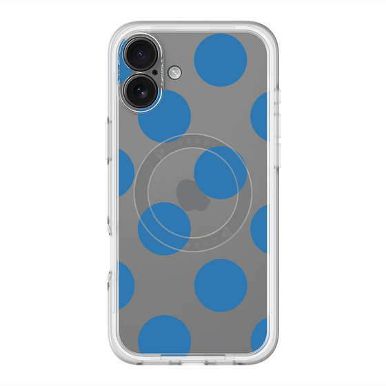 スリムプロテクションプレミアムケース with MagSafe［ シンプルドット - Blue ］