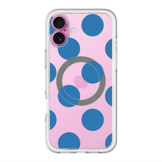 スリムプロテクションプレミアムケース with MagSafe［ シンプルドット - Blue ］
