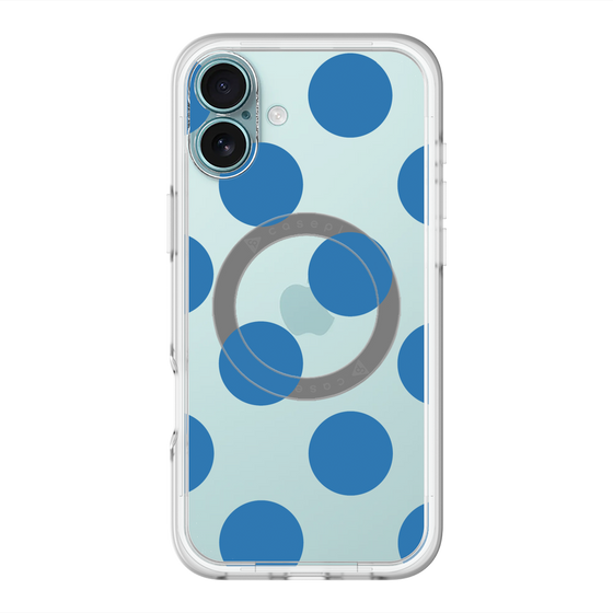 スリムプロテクションプレミアムケース with MagSafe［ シンプルドット - Blue ］