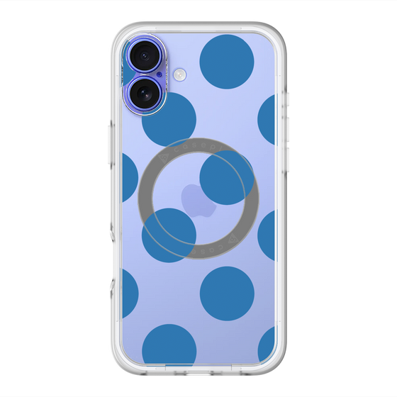 スリムプロテクションプレミアムケース with MagSafe［ シンプルドット - Blue ］