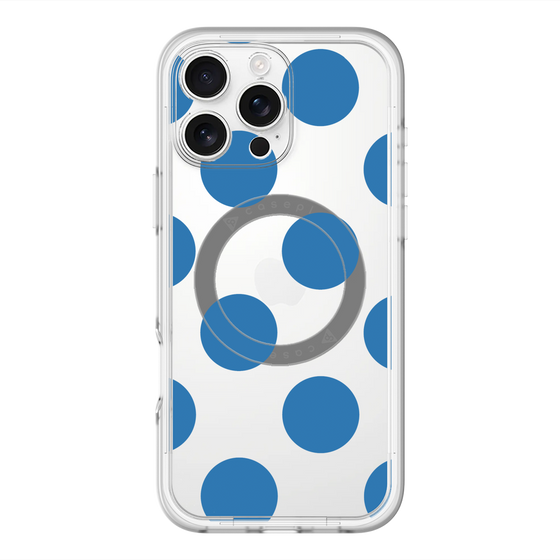 スリムプロテクションプレミアムケース with MagSafe［ シンプルドット - Blue ］