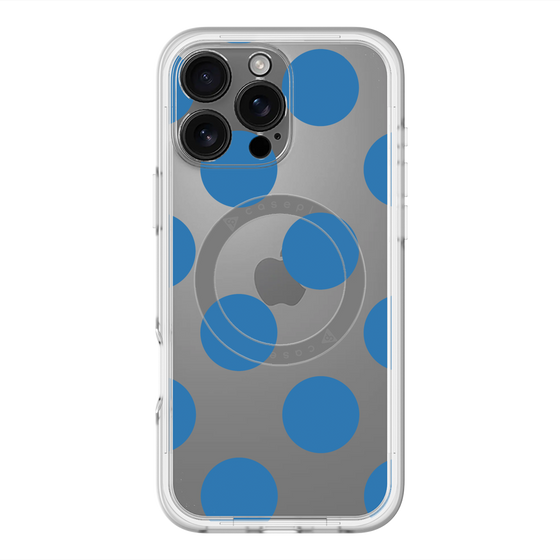 スリムプロテクションプレミアムケース with MagSafe［ シンプルドット - Blue ］