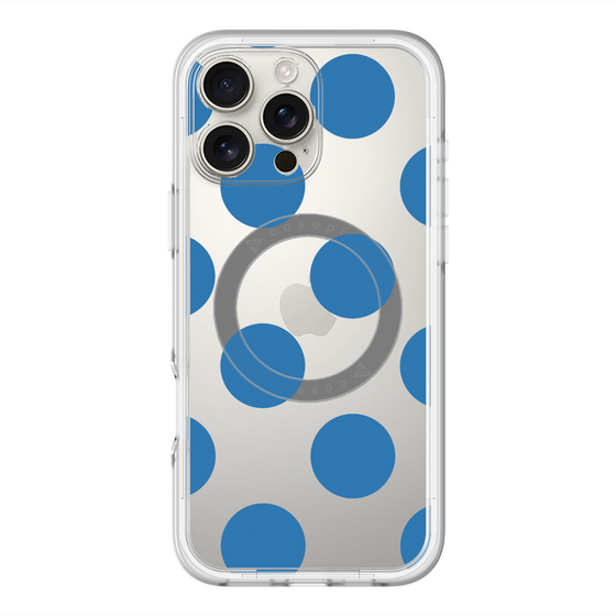 スリムプロテクションプレミアムケース with MagSafe［ シンプルドット - Blue ］