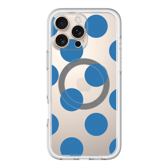 スリムプロテクションプレミアムケース with MagSafe［ シンプルドット - Blue ］