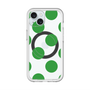 スリムプロテクションプレミアムケース with MagSafe［ シンプルドット - Green ］