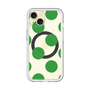 スリムプロテクションプレミアムケース with MagSafe［ シンプルドット - Green ］