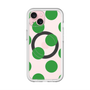 スリムプロテクションプレミアムケース with MagSafe［ シンプルドット - Green ］
