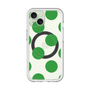 スリムプロテクションプレミアムケース with MagSafe［ シンプルドット - Green ］