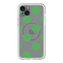 スリムプロテクションプレミアムケース with MagSafe［ シンプルドット - Green ］