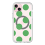 スリムプロテクションプレミアムケース with MagSafe［ シンプルドット - Green ］