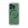 スリムプロテクションプレミアムケース with MagSafe［ シンプルドット - Green ］