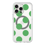 スリムプロテクションプレミアムケース with MagSafe［ シンプルドット - Green ］
