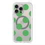 スリムプロテクションプレミアムケース with MagSafe［ シンプルドット - Green ］