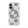スリムプロテクションプレミアムケース with MagSafe［ シンプルドット - Green ］