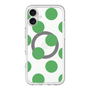 スリムプロテクションプレミアムケース with MagSafe［ シンプルドット - Green ］