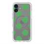 スリムプロテクションプレミアムケース with MagSafe［ シンプルドット - Green ］