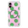スリムプロテクションプレミアムケース with MagSafe［ シンプルドット - Green ］
