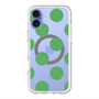 スリムプロテクションプレミアムケース with MagSafe［ シンプルドット - Green ］