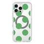 スリムプロテクションプレミアムケース with MagSafe［ シンプルドット - Green ］